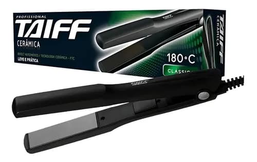 Prancha Cerâmica Profissional Classic 180° Taiff Bivolt Preto