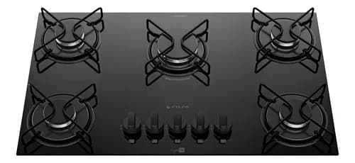 Cooktop 5 Bocas A Gás Atlas Agile Up Mega Chama Preto
