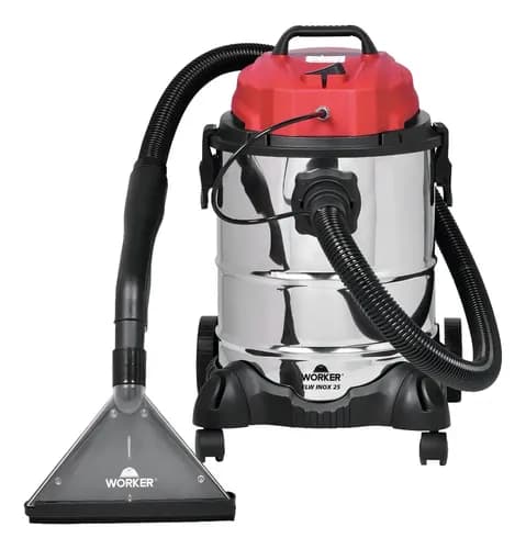 Extratora Para Limpeza De Estofados Worker 25l 1400w Inox Cor Vermelho