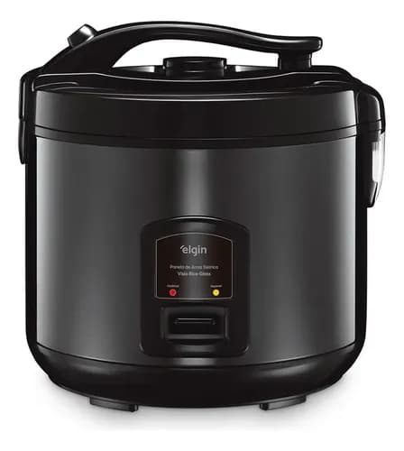Panela De Arroz Visio Rice Glass Elétrica 700w Preta Elgin Preto 60hz