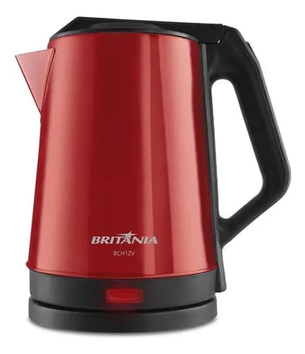 Chaleira Elétrica Bch12v Inox 1,9l 1150w Vermelho Britânia - Vermelho