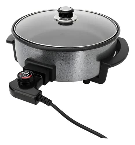 Panela Multifuncional Grill Portátil Antiaderente 30 Cm Cor Cinza-escuro Frequência 60Hz