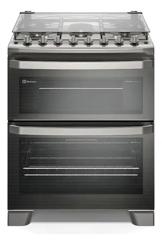 Fogão 5 bocas Electrolux Cinza Experience 2 Fornos, PerfectCook360 e Tripla Chama FE5DC