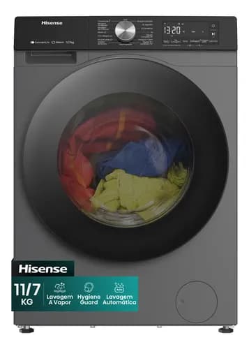 Lava E Seca Hisense 11kg Titanium Conectada Cinza-escuro