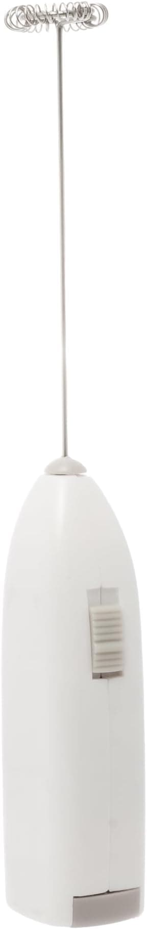 LYOR - Mini Mixer Misturador Elétrico para Bebidas - Inox e Plástico Branco - Eficiente e Compacto para Batidas e Misturas Rápidas