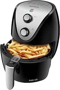 MONDIAL Fritadeira Sem Óleo Air Fryer 3,5L, Preto/Inox, 1500W, 110V - AF-30 I